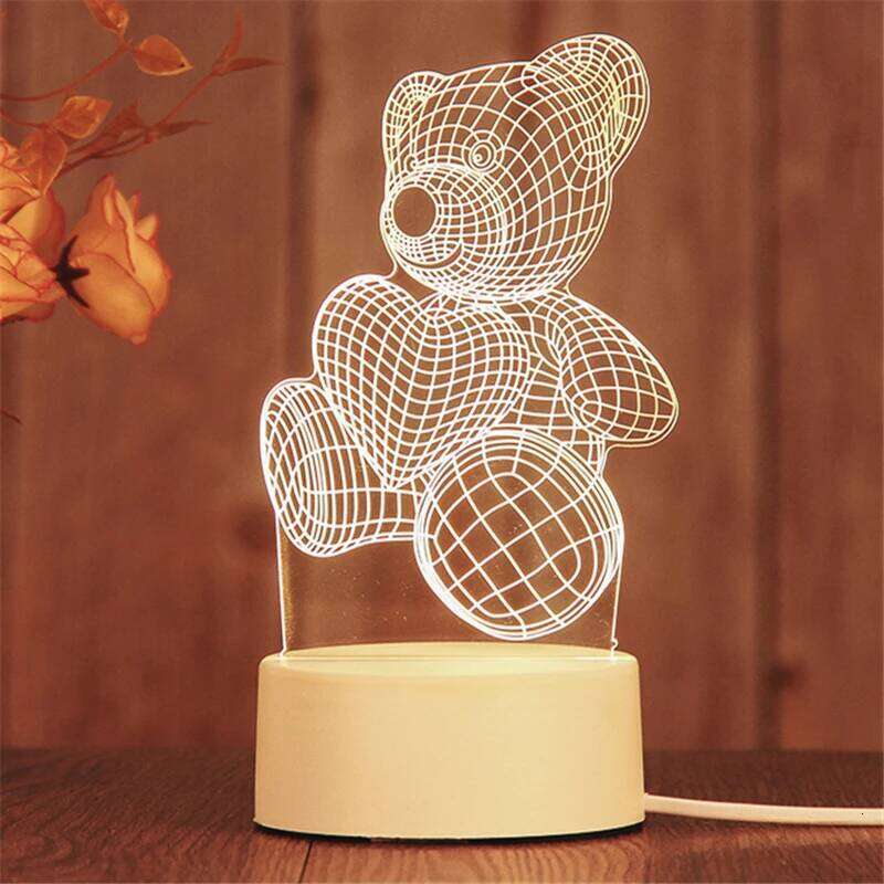3D Night USB Plug LED Light Neon Sign Lamp for Bedroom Wedding Gifts Christmas Decoration New Year Ramadan Holiday Lighting Z260227