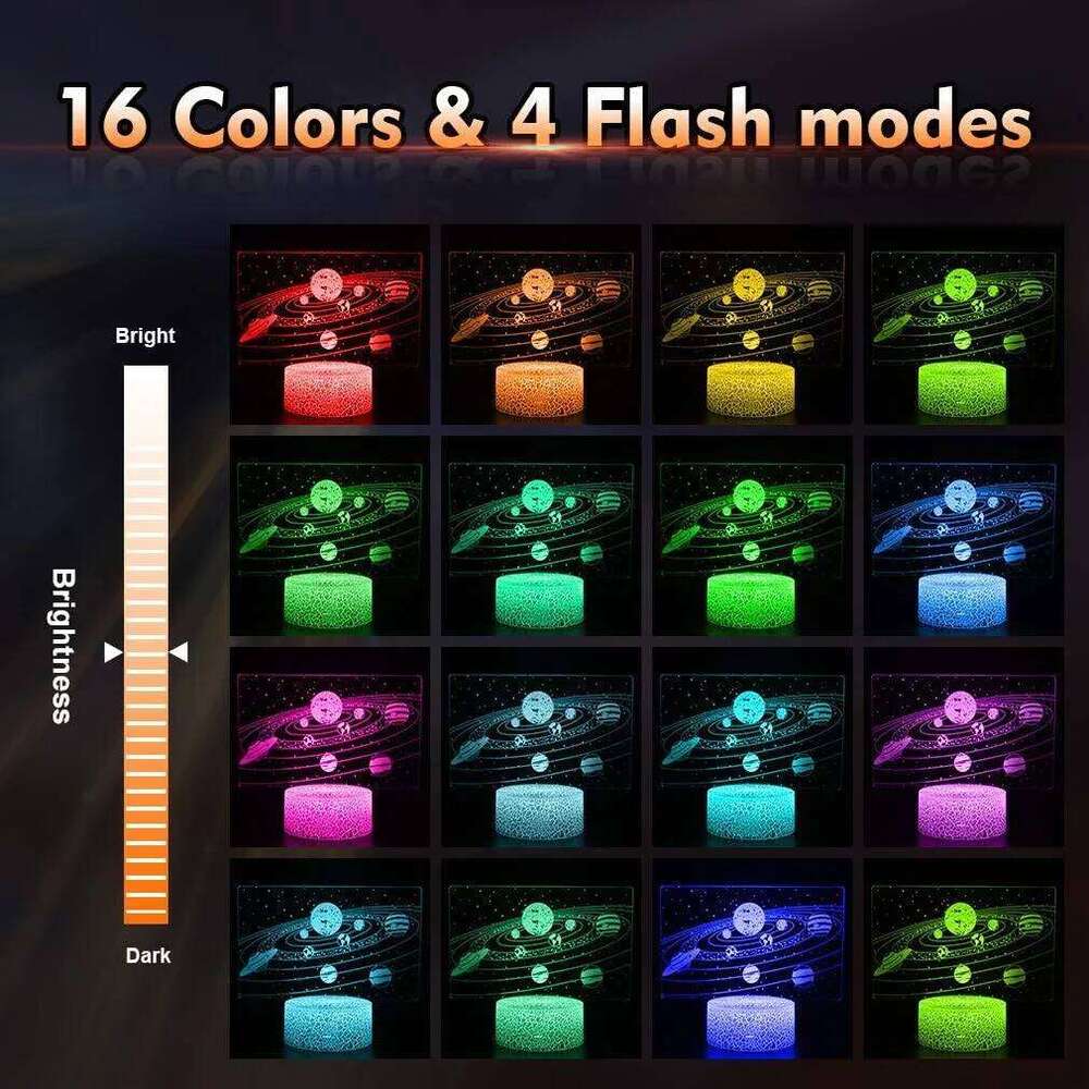 Solar System Nine Planets Lava Decor Night Light Space Universe 3D LED RGB Bedroom Sleeping Side Table Lamp For Birthday Gift Z260227