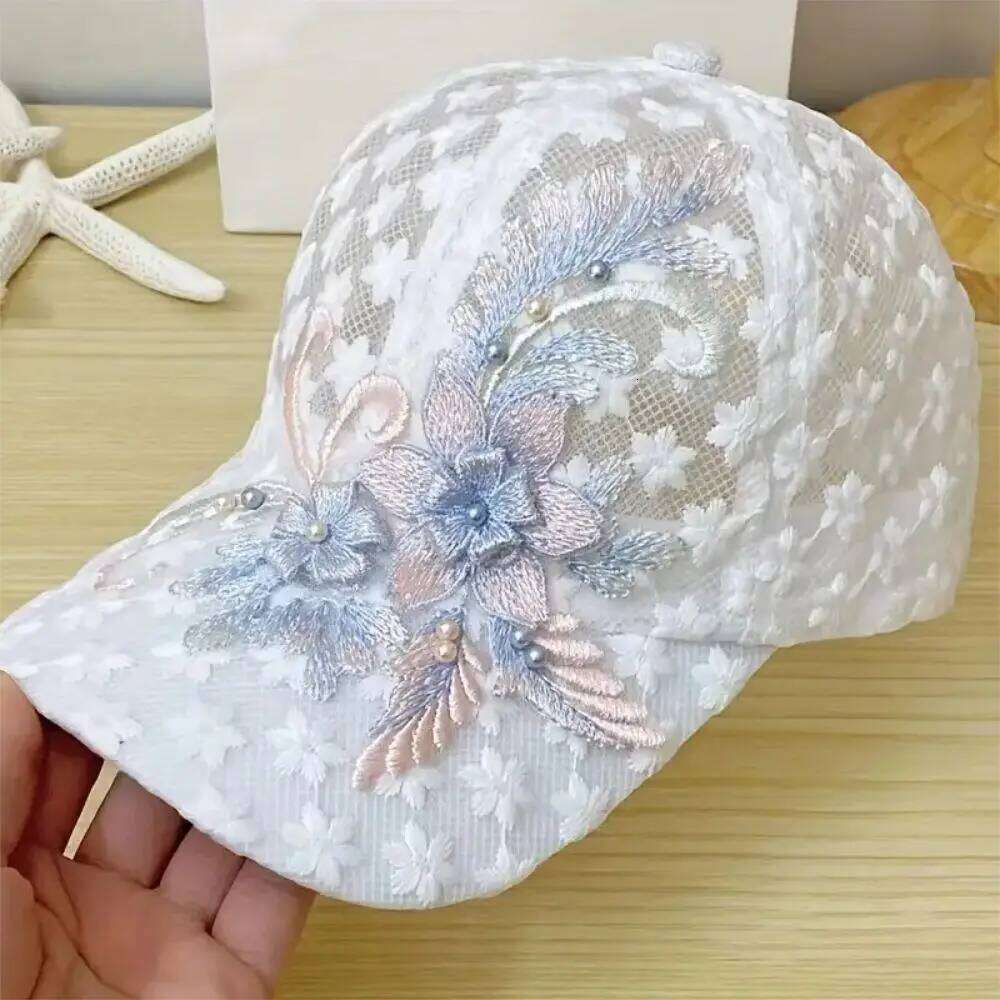 Korean Version Summer Thin Lace Duckbill Mesh Breathable Baseball Cap Trendy Sun Protection Sunshade Hat Z260226