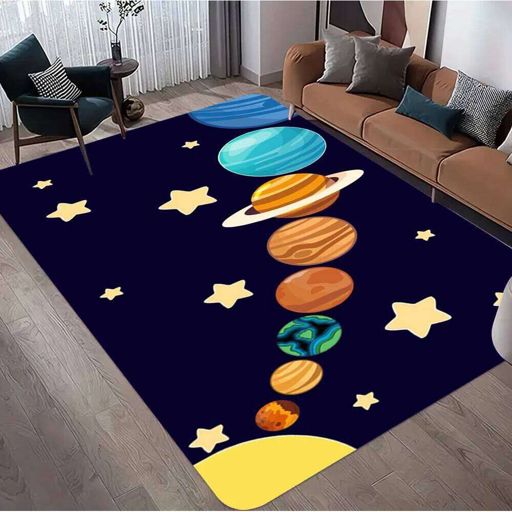 Interactive Solar System Carpet 3D Space Planet Rug Children Room Bedroom Play Mat Educational Home Floor Decor Entrance Doormat H260227 - view 4