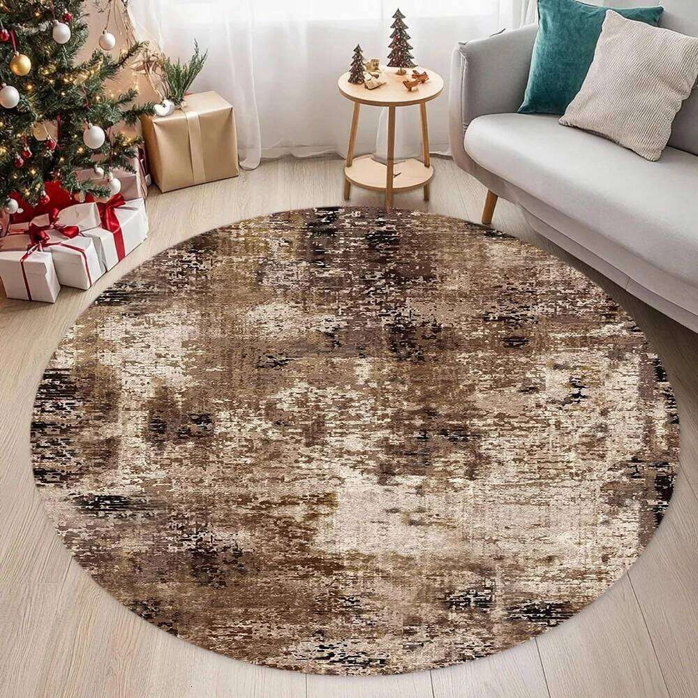 Modern Abstract Art Carpet Mat Rug, Stylish & Elegant Home Decoration with Grey Tone for Living Room Bedroom Decor H260226