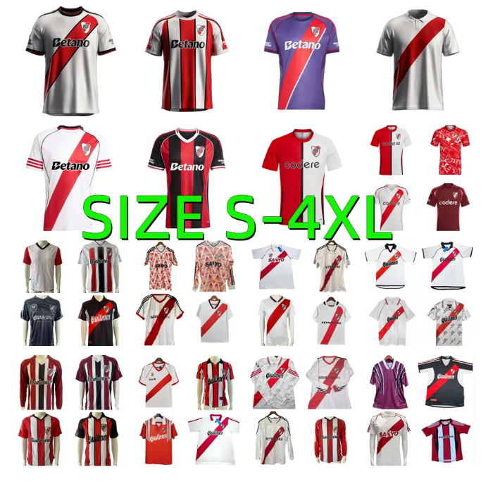 1986 1987 1995 96 97 98 99 2000 2001 2002 2003 2006 2007 River plate soccer jerseys FALCAO ORTEGA CRESPO MASTANTUONO SALAS A.MORENO QUINTERO COLIDIO Men football shirts