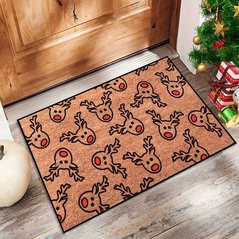 VIKAMA 20 Christmas Reindeer Doormat Kitchen Rug Indoor Outdoor Entryway Carpet Holiday Home Decor Happy New Year 2026 H260226