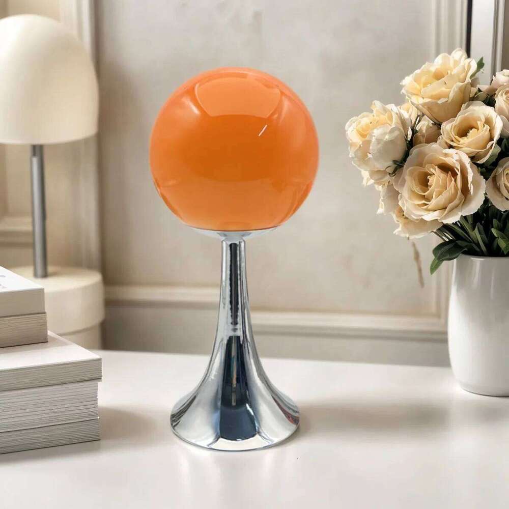 Glass Round Home Table Room Decoration Hotel Bedside Desk Lamps Girl Bedroom Atmosphere Lighting Night Light Desktop Lamp Z260227