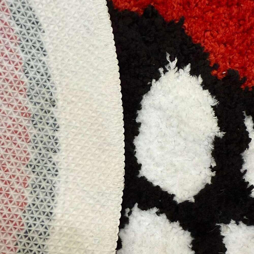 Bold Red Lips Tufted Rug Fluffy Anti-Slip Floor Mat for Bedroom Living Room Bathroom Creative Cartoon Mouth Shape Area Carpet H260226