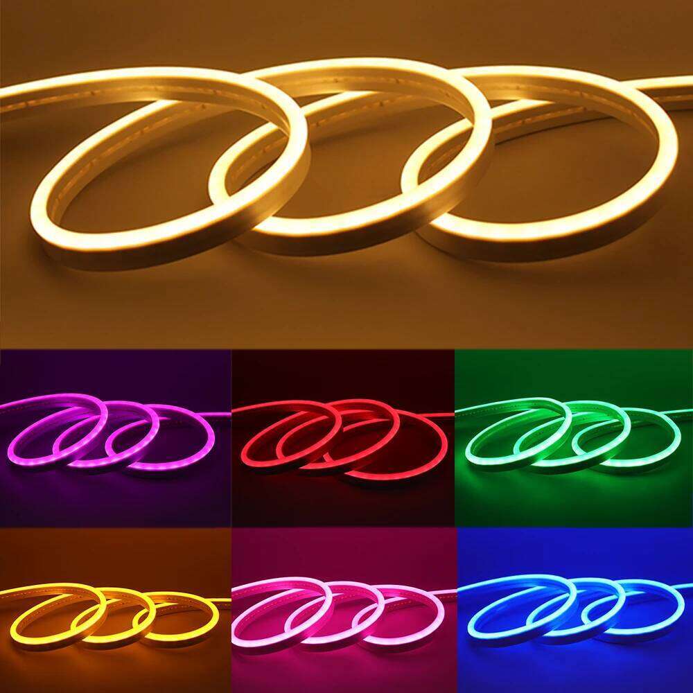 DC 12V Neon Waterproof 2835 120Leds/M Home Garden Decor White/Blue/Pink/Yellow/Red/Green Flexible Ribbion Rope LED Strip Z260226