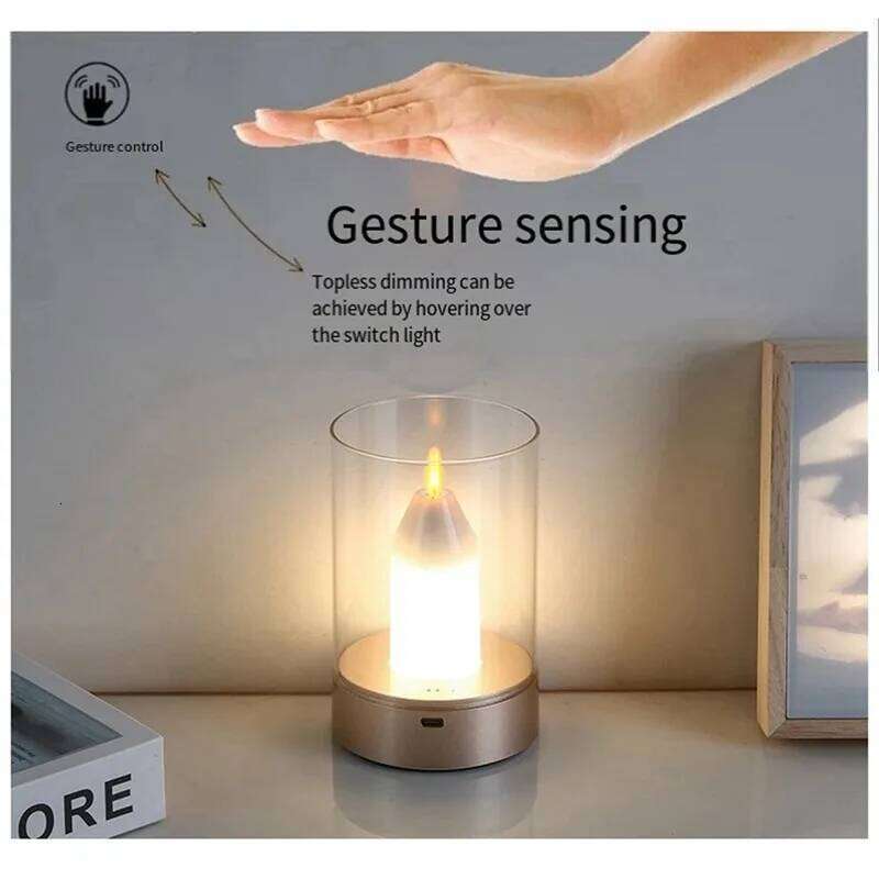Bedroom table bedside gesture sensor switch dimming night light USB rechargeable portable room decoration lamp Z260227