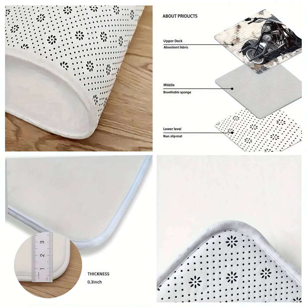 VIKAMA Christmas Tree Theme Rug, Soft Non-Slip Home Decor, Entrance Hall Doormat, Kitchen Two-Piece Set, Bathroom Foot Mat H260226