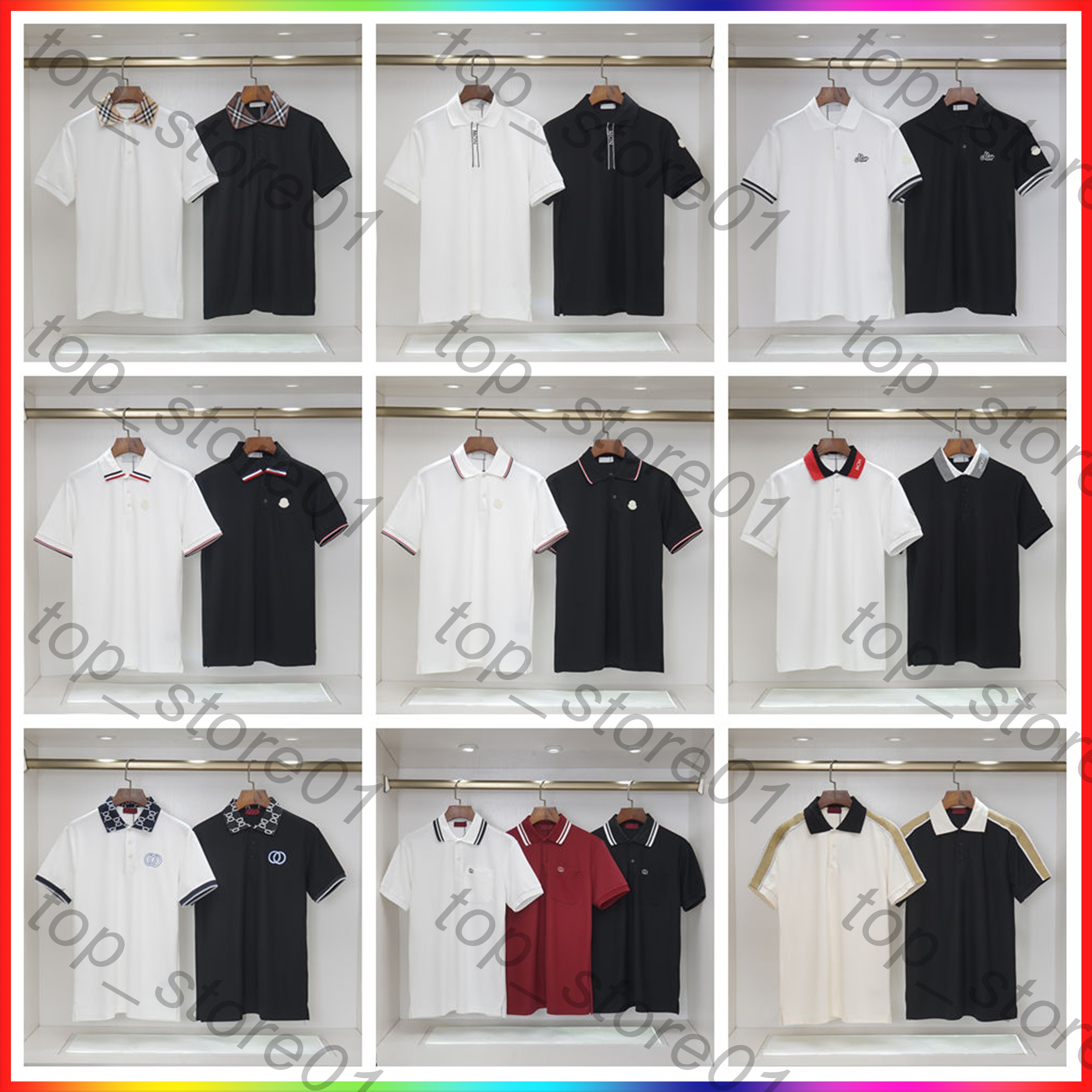 5A designer mens polo shirt embroidery letter printing short sleeve summer luxury men's and women's lapel casual graphic t shirt tops shirts fashion breathable polo