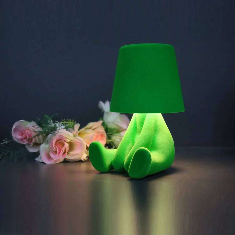 LED decorative ambiance thinker fabric plush villain lamp ins style bedroom bedside desk bar USB rechargeable table lamps Z260227