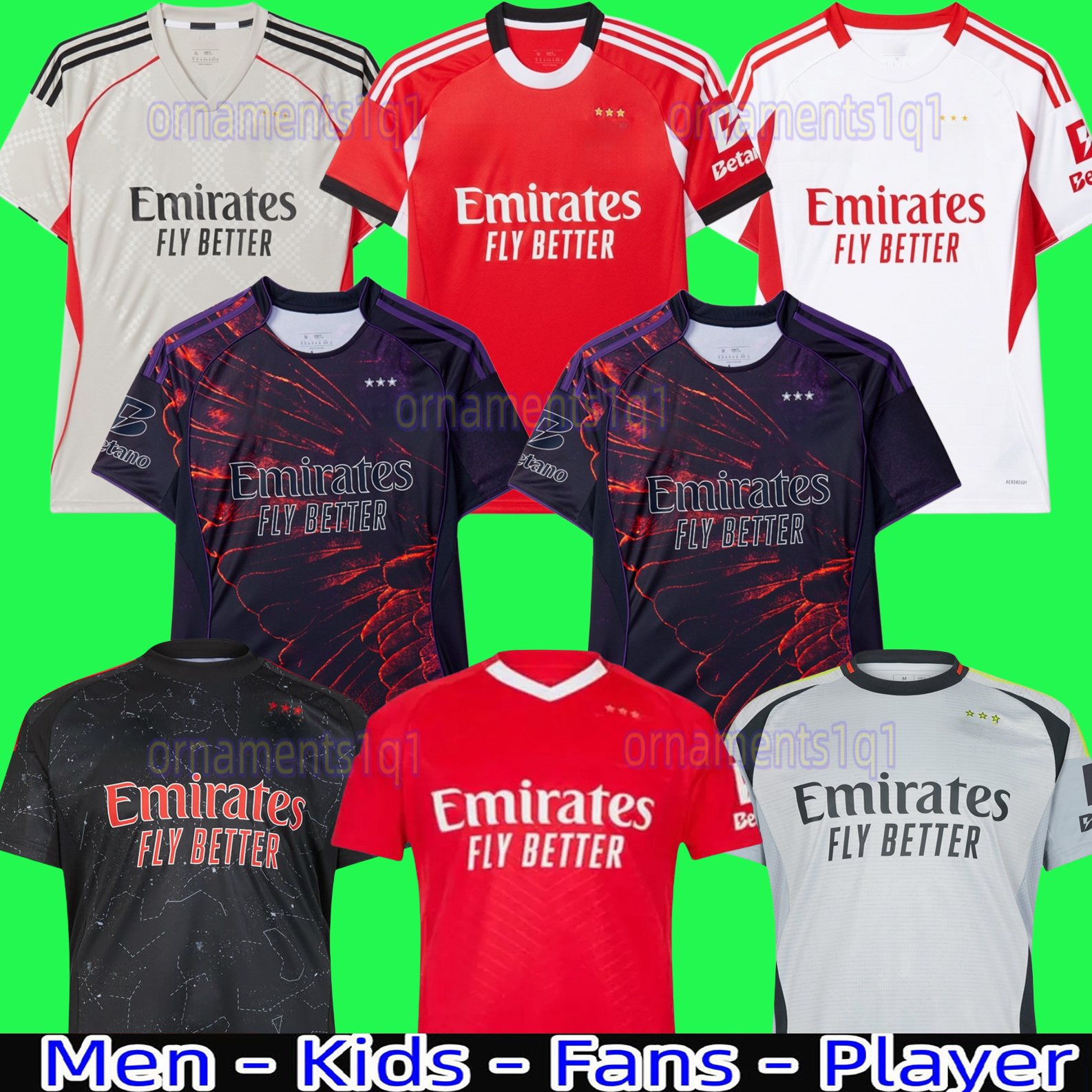 2025 2026 S-XXL Benficas Soccer Jerseys SEFEROVIC WALDSCHMIDT PIZZI RAFA G.RAMOS 24 25 26 Home Men Kids Kit Football Shirts OTAMENDI Kokcu Di Maria