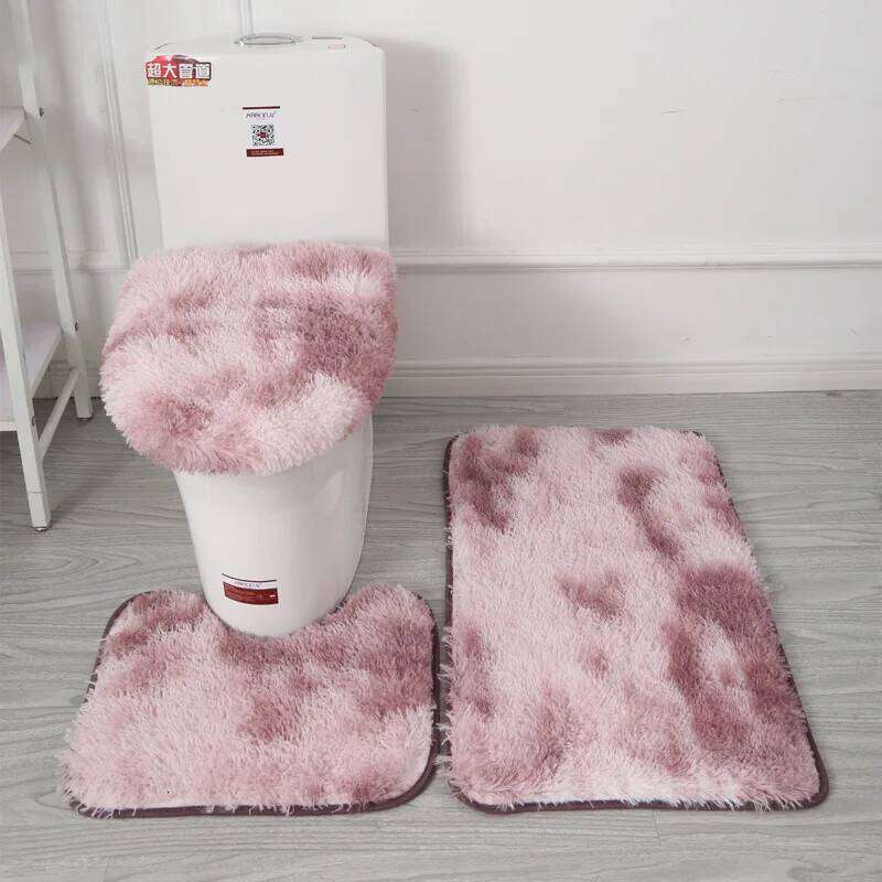 Toilet Seat Cover 3Pcs Set Bath Mat Shower Room Floor Rug Home Bathroom Anti-Slip Absorbent Doormat Bathtub Decor Carpet H260227 - view 3