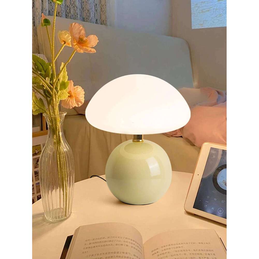 A pink/orange/red/white/beige USB socket table lamp for room light decorative lamp, night light, desk light. Z260227