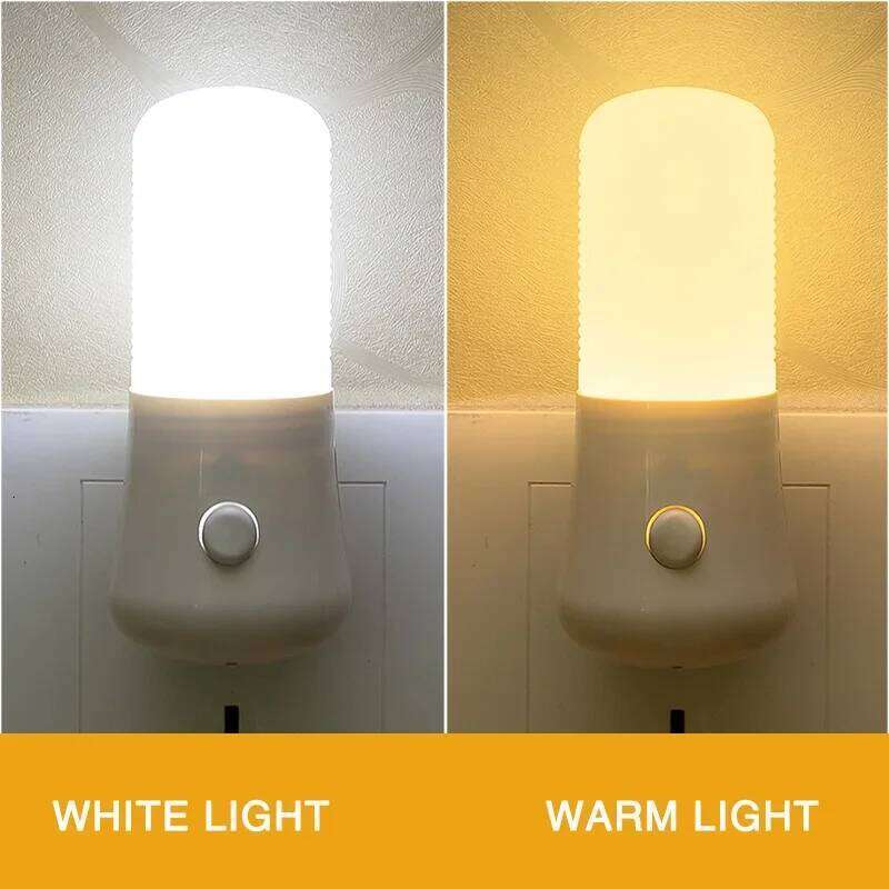 EU/US Plug Lights LED Night Light Push Button Switch Bedroom Bedside Baby Room Corridor Home Decor Wall Socket Lamp Z260227