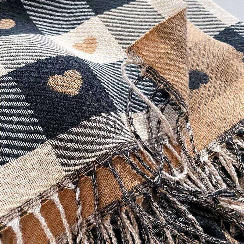 2025 Women Latest Jacquard Scarf Imitation Cashmere Soft Warm long Fringe Shawl Autumn Winter Coldproof Windproof Blanket Z260226