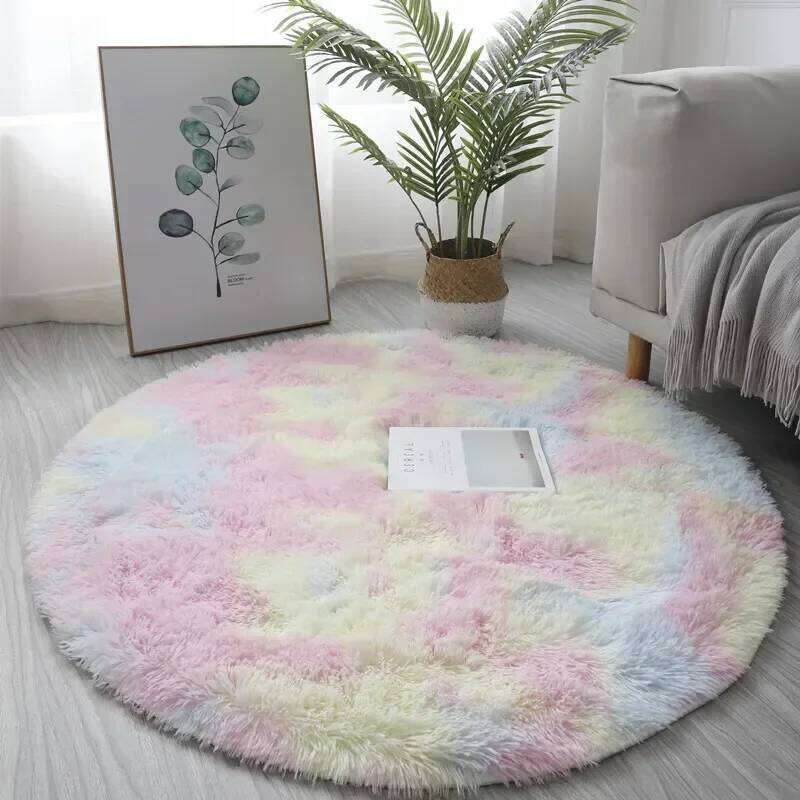 Ultra Soft Plush Round Rug Mat - Fluffy White Carpet for Living Room, Home Decor Bedroomr, Bedroom and Kids Room H260226