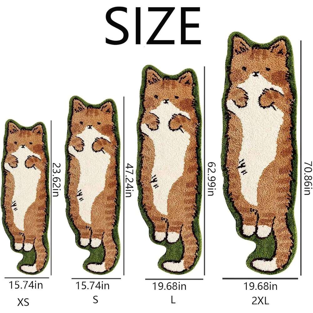 VIKAMA Cartoon Cat Patterned Carpet Home Decor. Provides Warmth For The Living Room Bedroom Bedside. Non-Slip And Dirt-Proof H260226