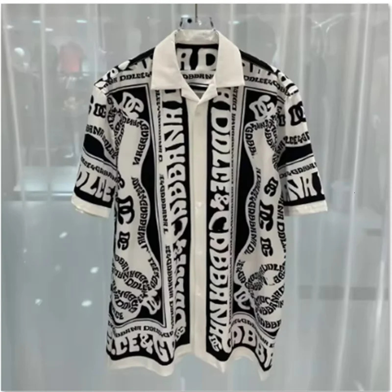 2026 mens light printed shirt mens and womens short sleeved shirt 100 fiber fashionable and comfortable casual gi260227