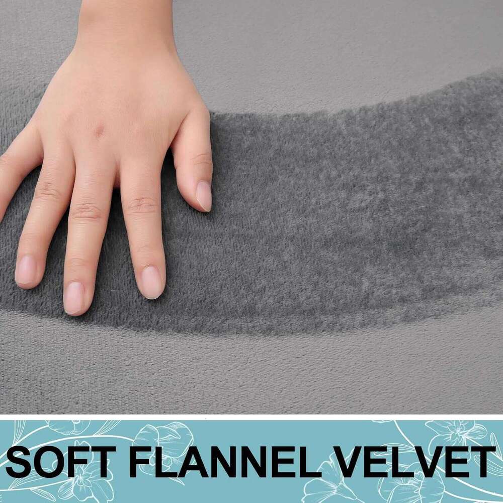 2pc oval bath 40x60cm+40 * 60cm, super soft absorbent bathroom mat, anti slip and washable carpet floor mat for floors, H260227 - view 7
