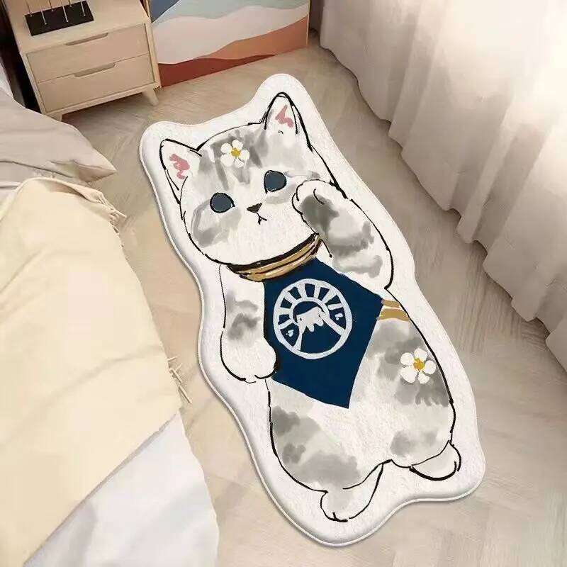 Faux Cashmere Cute Cartoon Pet Carpet Home Bedroom Bedside Decorative Floor Mat Anti-slip Dirty Resistant Machine Washable Rug H260227 - view 6