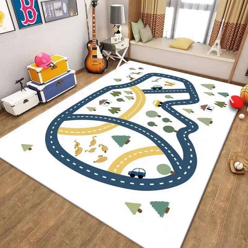 VIKAMA Road Rug Kid Play Playroom Toy Car Mat Kids Carpet City Map for Bedroom Classroom Home Decor H260227 - view 4