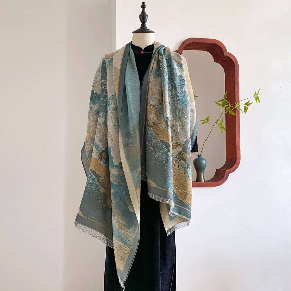 2025 Fashion Luxury Brand Chinese Style Winter Warm Soft Scarves Female Shawl Women Foulard Ladies Wrap Bandanna Muffler Scraf Z260226