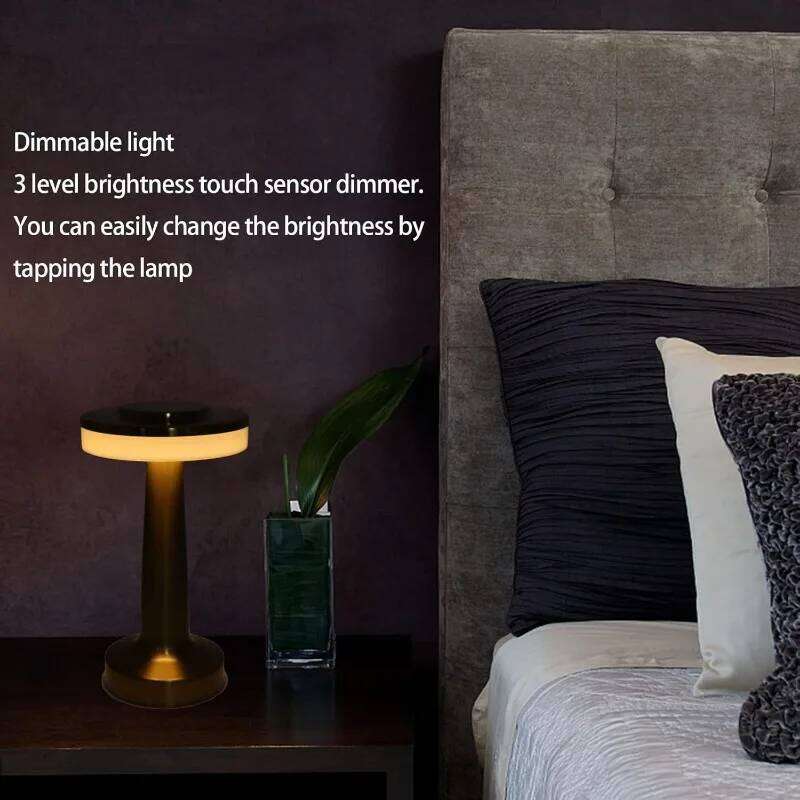 Metal Desk USB Rechargeable Portable Mood lig Touch Table Lamp Bedside Night Light for Bar KTV Hotel Coffee Shop Bedroom Z260227