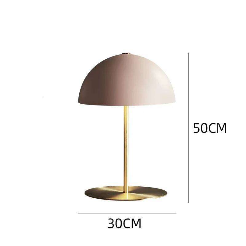 Simple Mushroom Shaped Table Villa Bedroom Bedside Pink Night Light Study American Style Desk Lamp Z260227