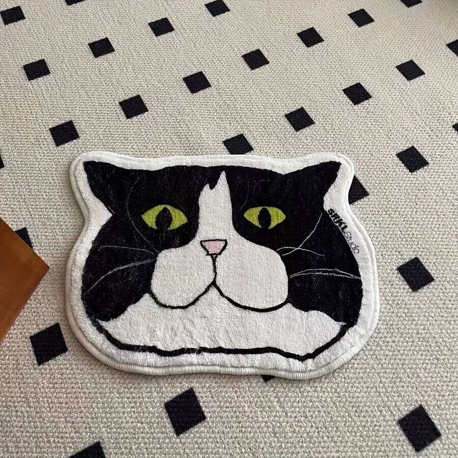 1 Piece of Cat Floor Mat Is Anti Slip, Waterproof, and Stain Resistant, Suitable for Bathroom, Bedroom, Kitchen, Home Decoration H260226