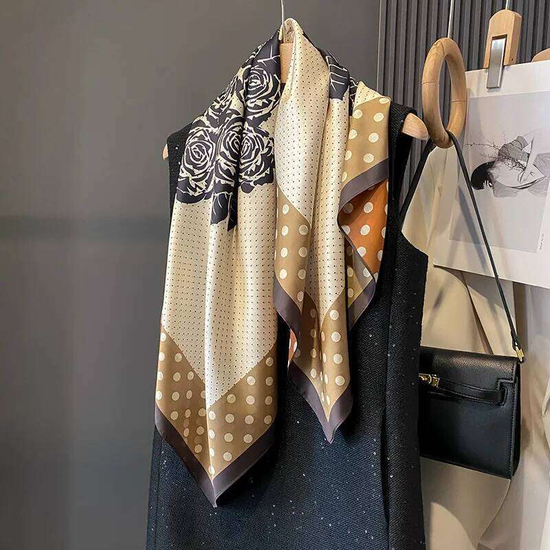 9090CM New Retro Double-sided Printed Neck High-end Fashion Age-Reducing Silk Fashionable Scarf With Shawl Z260226