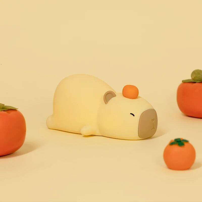 Capybara Cute Silicone LED Cartoon Light USB Rechargeable Dimming Sleep Night Lamp For Children's Room Decor Birthday Gift Z260227