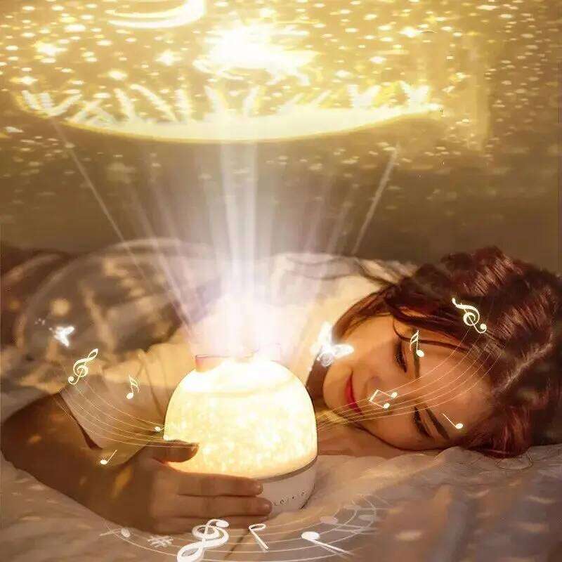 Ocean Kids Bedroom,Stars Projector Ceiling 360 Degree Rotation Kid Night Light for Decor Z260227