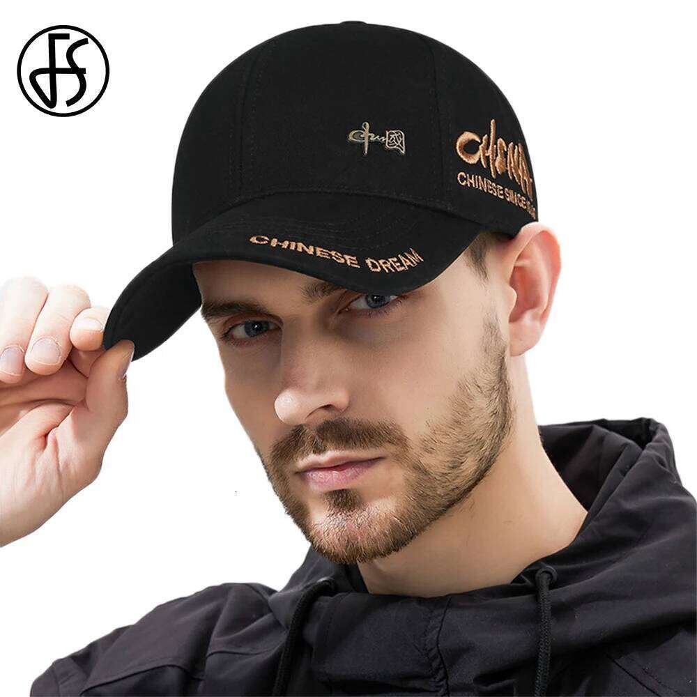FS Vintage Letter Embroidery Baseball For Men Black Brand Mature Dad Hats Streetwear Women Designer Cap Gorra Hombre 2025 Z260226