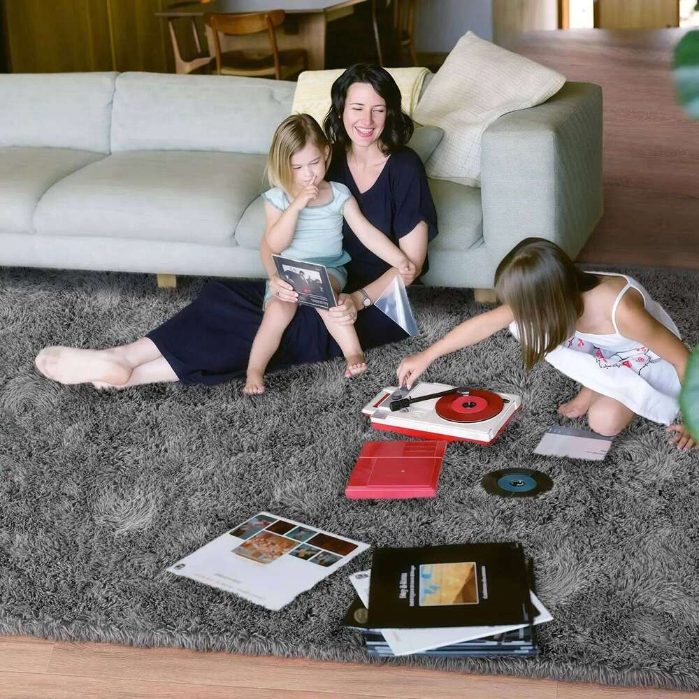 VIKAMA Modern Simple Living Area Carpet, Soft And Fluffy Children's Room Mat, Bedroom Bedside Rug, Home Decoration H260226