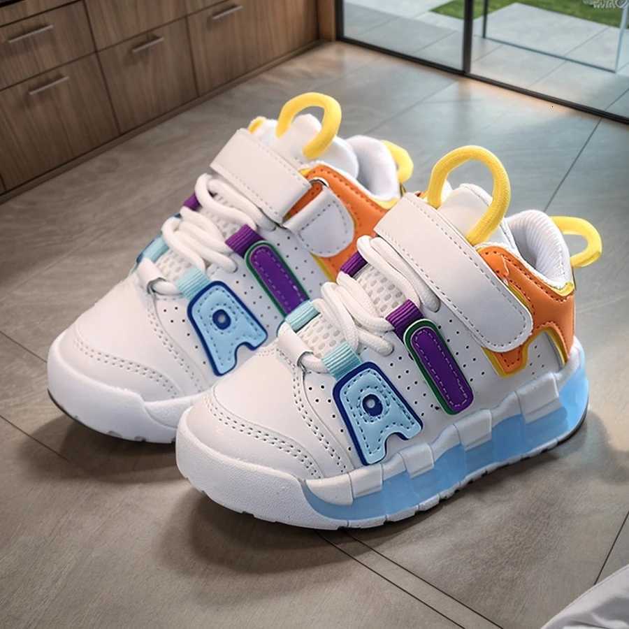 New Kids Sneakers Color-Block 3D Letter Design Lightweight Non-slip Running Sports Shoes for Boys Girls Baby ToddlersT260227