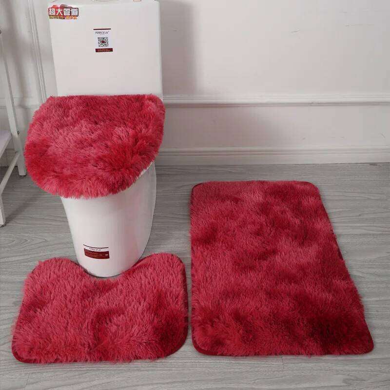 Toilet Seat Cover 3Pcs Set Bath Mat Shower Room Floor Rug Home Bathroom Anti-Slip Absorbent Doormat Bathtub Decor Carpet H260226