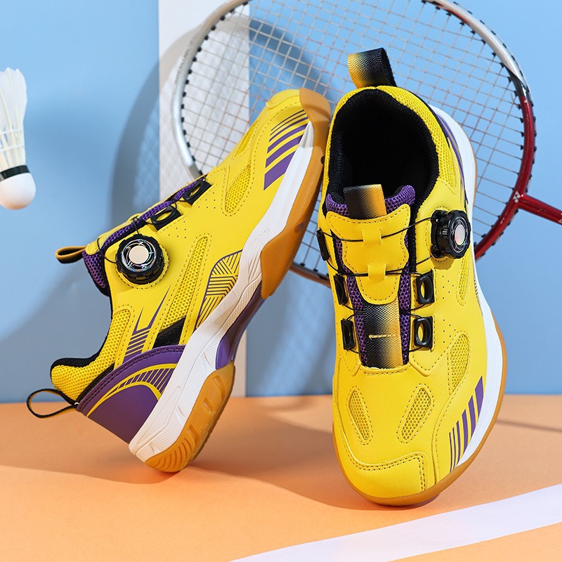 Free shipping Children's badminton shoes with adjustable buckle suitable for men's , women's and young boys and girls Perfect for light