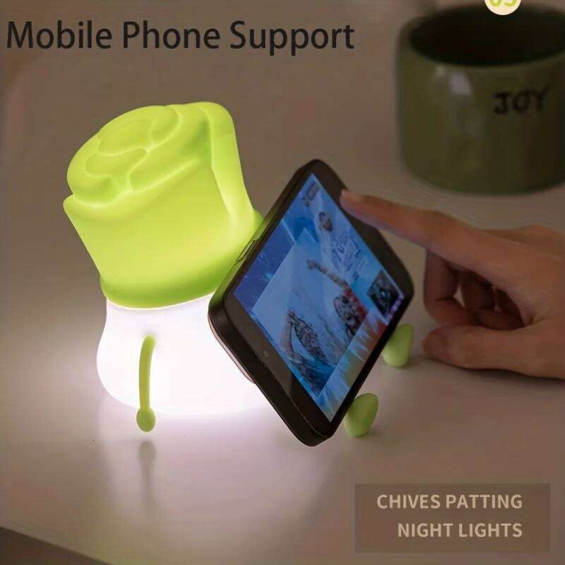 Cartoon Vegetable Silicone USB Charging Induction Night Light Mobile Phone Holder Children'S Birthday Christmas Gift Z260227