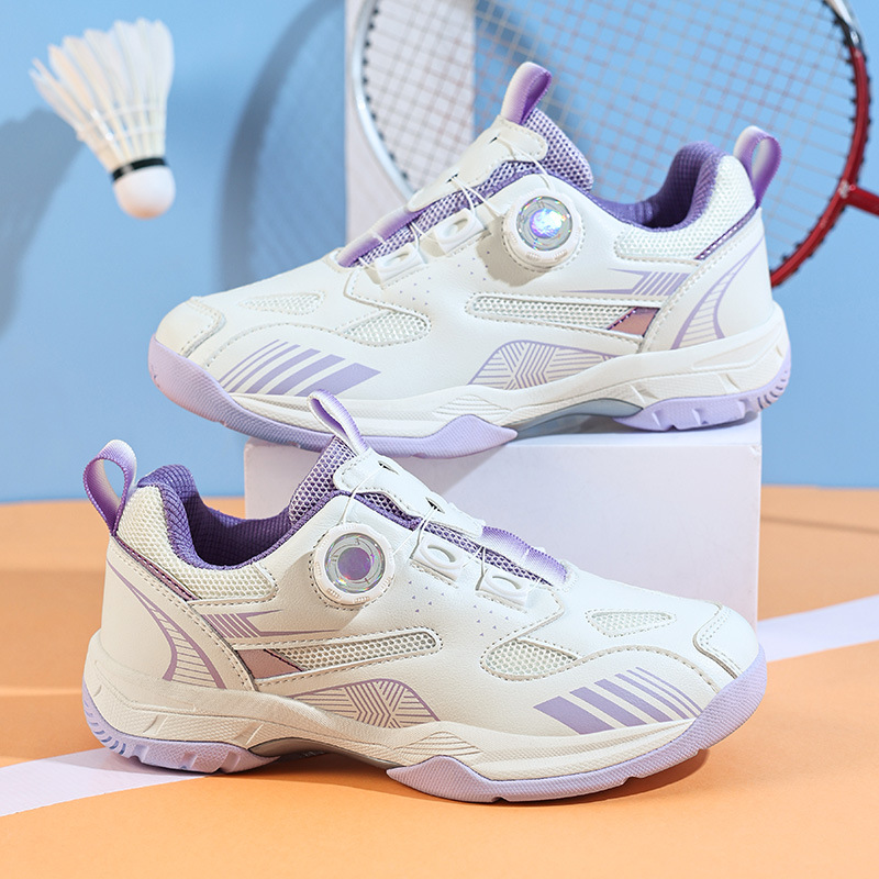 Free shipping Children's badminton shoes with adjustable buckle suitable for men's , women's and young boys and girls Perfect for light