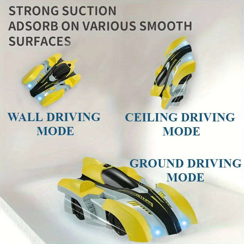 Climbing Remote Control 360 Rotating Stunt with Headlight Rechargeable RC Car Wall Climber Toys Gifts for Boys H260227