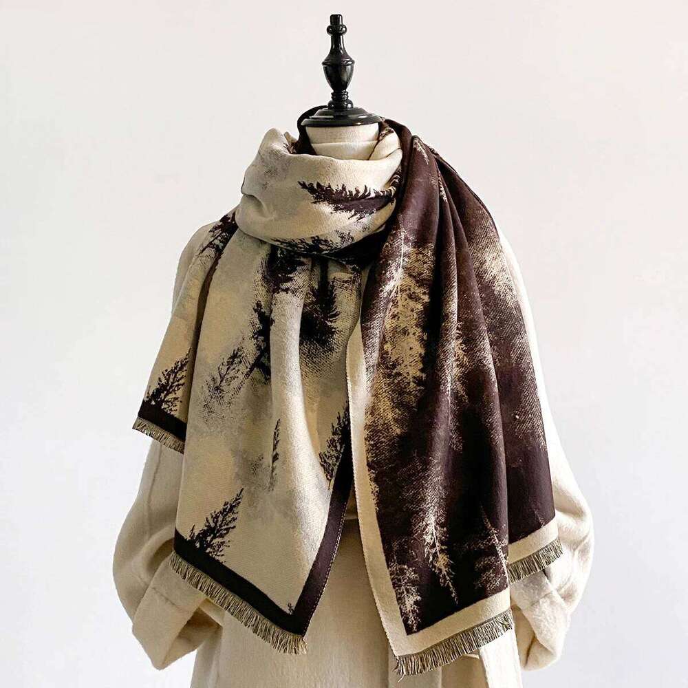 2025 New Luxury Design Winter Two-Sided Cashmere Print Scarves High Quality Women Thicken Wrap Shawl Ladies Brand Pashmina Scarf Z260226