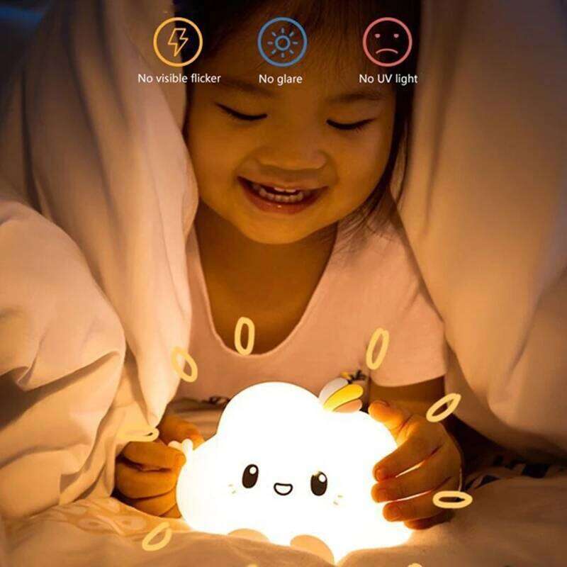 Cartoon Cloud Night Touch Control Warm Light Auto Off Timer Cute Bedside Lamp for Kids Nursery Room Birthday Gift 2026 New Z260227