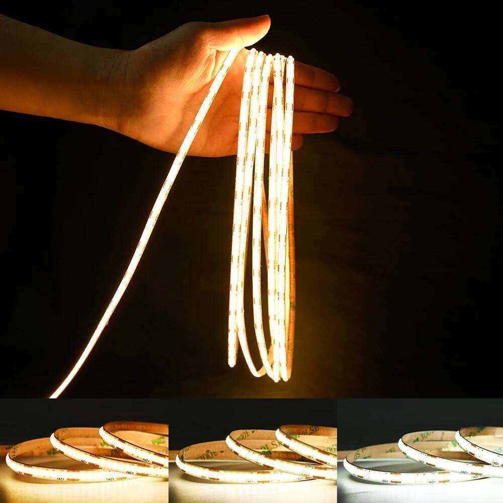 5mm Super Thin COB Strip 400LEDs/m High Density Flexible LED Tape Linear Dimmable RA90 3000K 4000K 6500K Room Decor Lighting Z260226