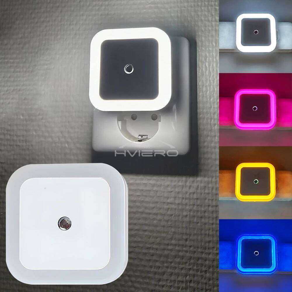 1/2/4PCS LED Wireless Sensor Night Light EU US Plug Mini Square For Baby Children Living Room Bedroom Corridor Lighting Lamps Z260227