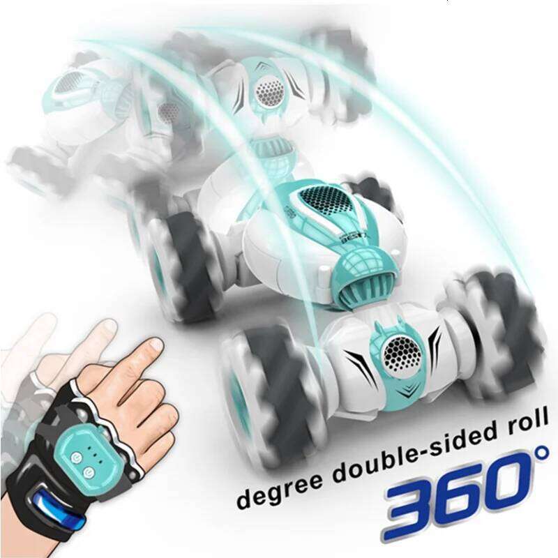 S-012 2.4GHz 4WD Mini Stunt Remote Control Watch Gesture Sensor Electric Toy RC Drift Car Rotation for Kids Gift H260227