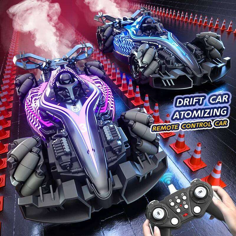 Q186 Single Hand Gesture Double Cool Light Spray Rc Racing Toy Remote Control Stunt Car Toys for Boys Gifts H260227
