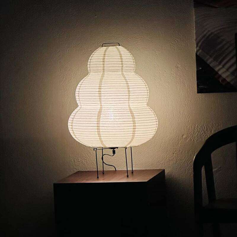 Japanese Style LED Rice Paper Desk Lamp Tricolor Dimming Home Art Decoration Lamps Living Room Hotel Bedroom Bedside Night Light Z260227