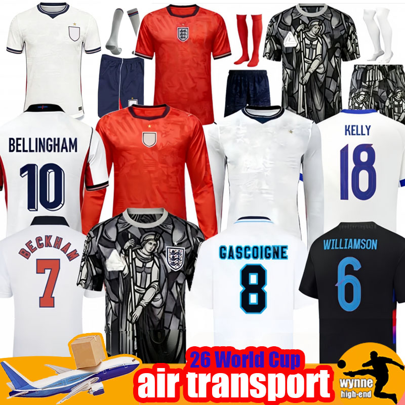 england jersey 26 27 World Cup 2026 Soccer Jerseys retro football tops shirt BELLINGHAM kits BECKHAM KANE SAKA RICE FODEN National Team Kids full Kit