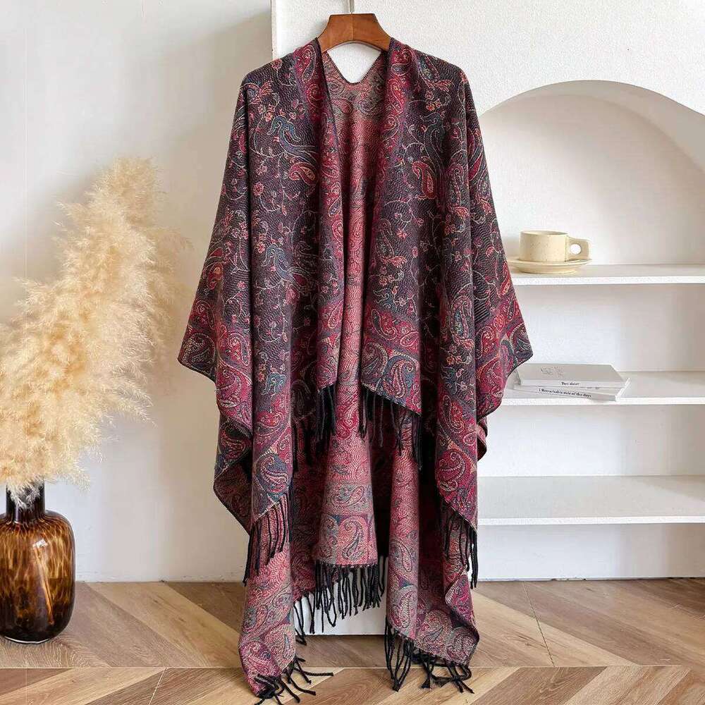 Women Winter Warm Imitation Cashmere Scarves Ethnic Style Pashmina Shawl Wrap Neckerchief Female Bufanda Echarpe Design Scarf Z260226