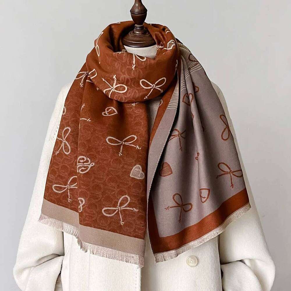 Warm Cashmere Soft Scarf Women Shawl Bow Tie New Wraps Luxury Thick Blanket Winter Bufanda Pashmina Female Travel Stoles Z260226